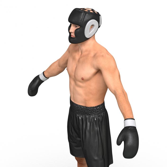 Adult Boxer Man Rigged 3D