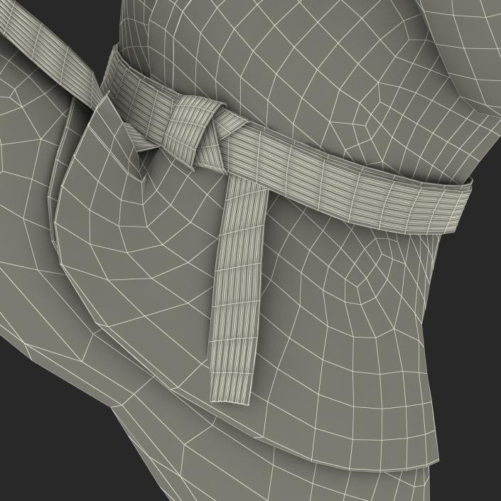 3D model Japanese Karate Fighter Pose 2