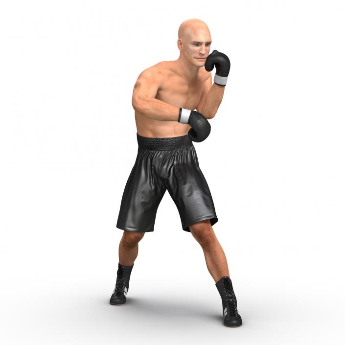 Adult Boxer Man Rigged 2 3D model