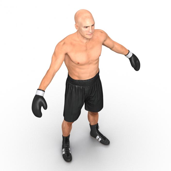 Adult Boxer Man Rigged 2 3D model