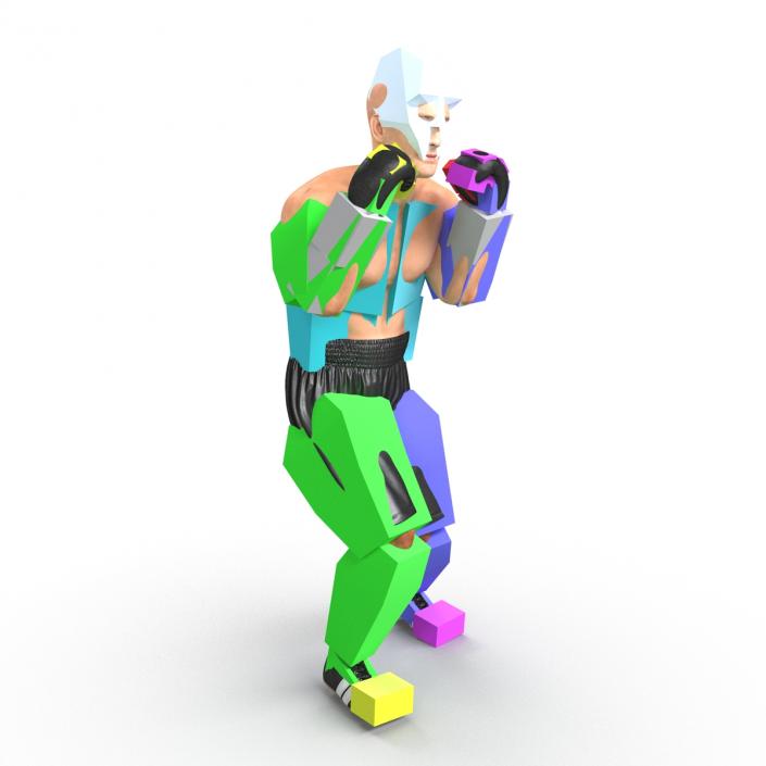 Adult Boxer Man Rigged 2 3D model