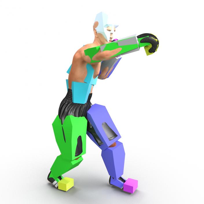 Adult Boxer Man Rigged 2 3D model