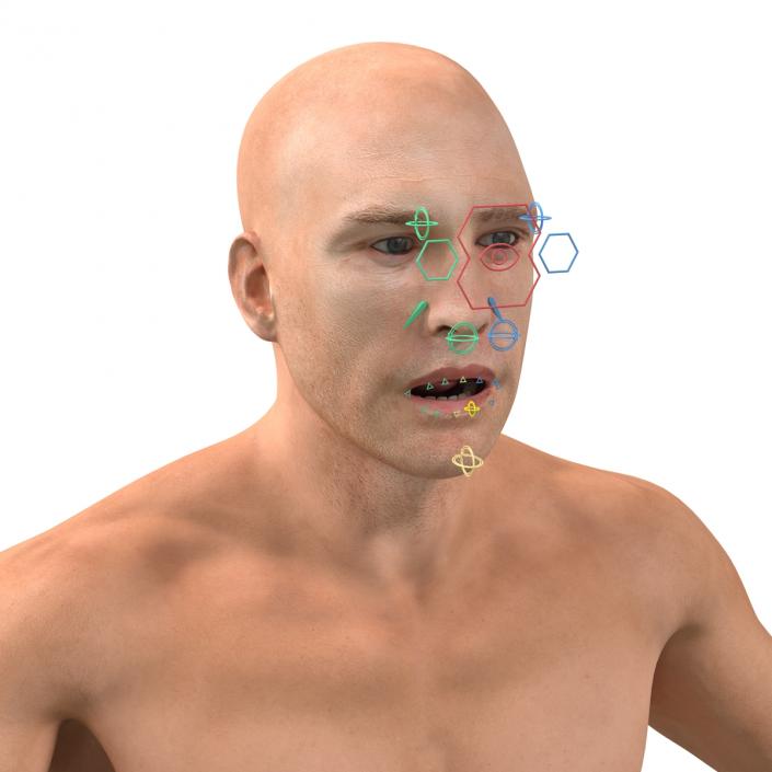 Adult Boxer Man Rigged 2 3D model