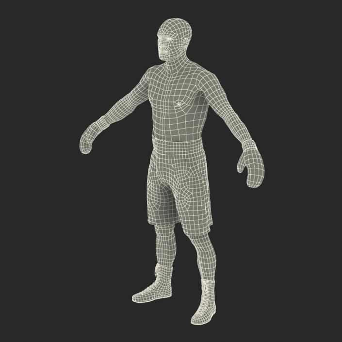 Adult Boxer Man Rigged 2 3D model