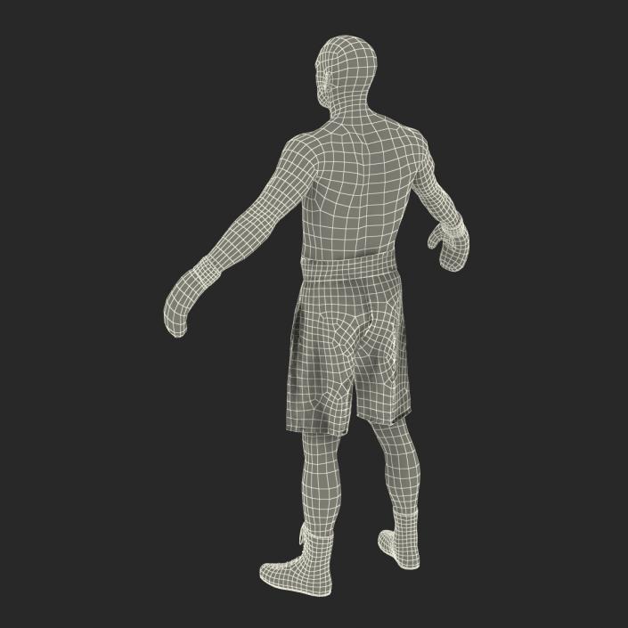 Adult Boxer Man Rigged 2 3D model