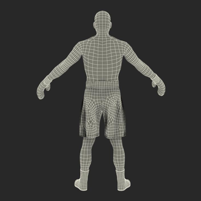 Adult Boxer Man Rigged 2 3D model