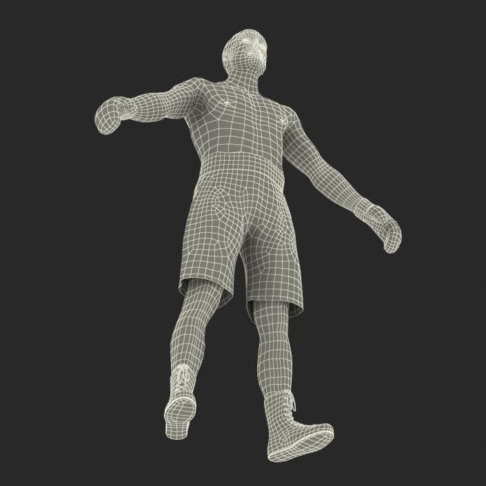 Adult Boxer Man Rigged 2 3D model