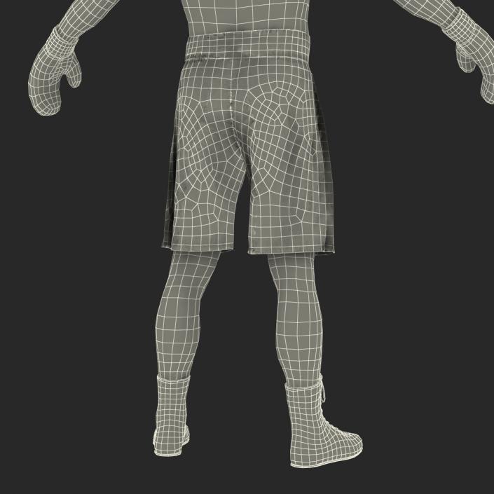 Adult Boxer Man Rigged 2 3D model