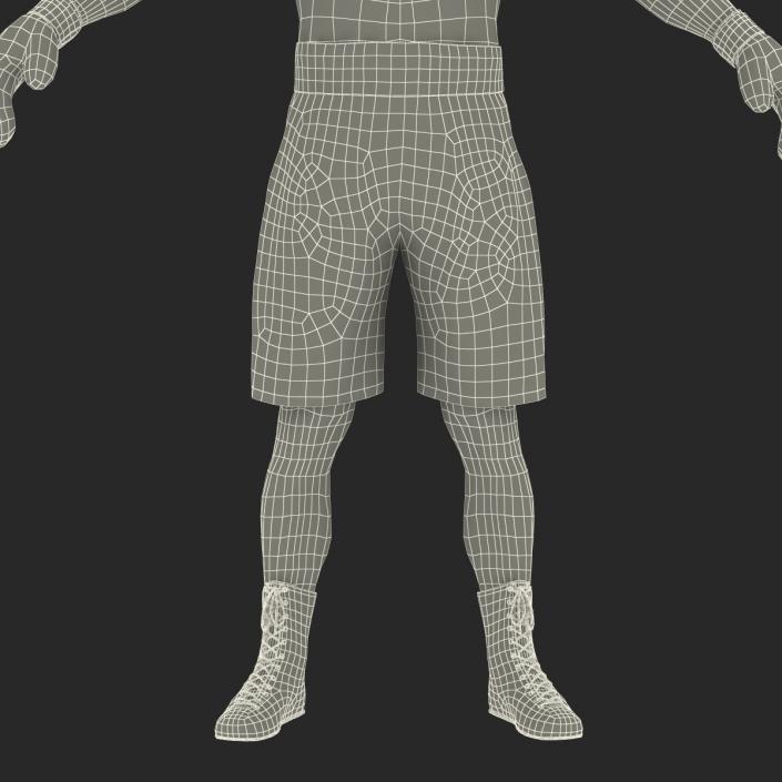 Adult Boxer Man Rigged 2 3D model