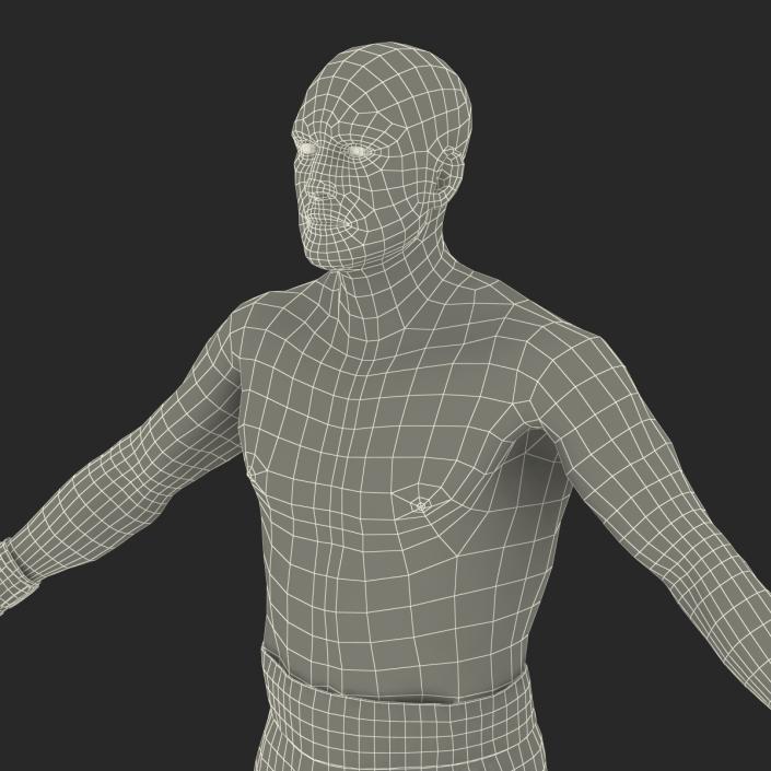 Adult Boxer Man Rigged 2 3D model