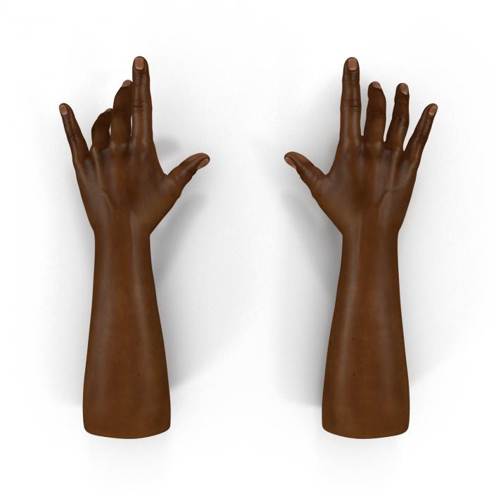 African Man Hands Rigged 3D model