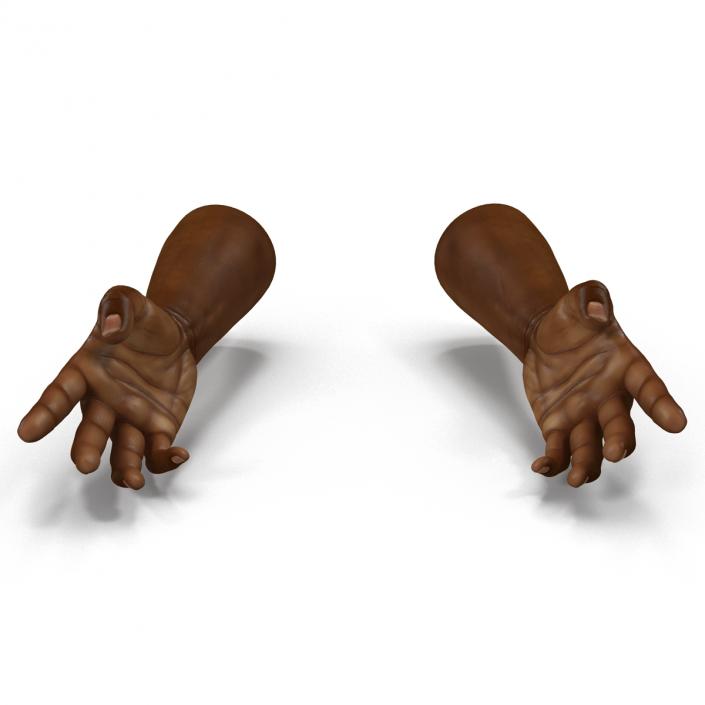 African Man Hands Rigged 3D model