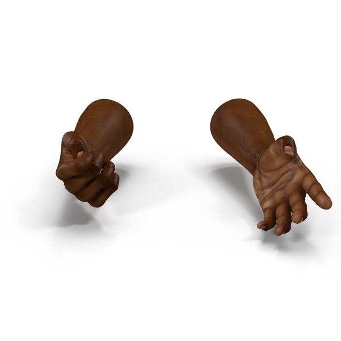 African Man Hands Rigged 3D model