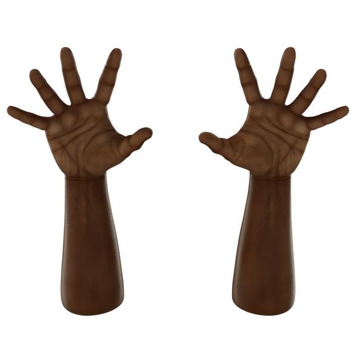 African Man Hands Rigged 3D model