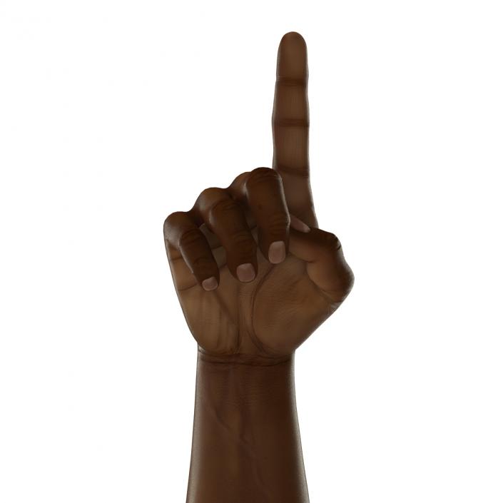 African Man Hands Rigged 3D model