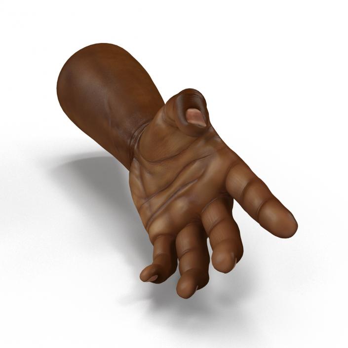 African Man Hands Rigged 3D model