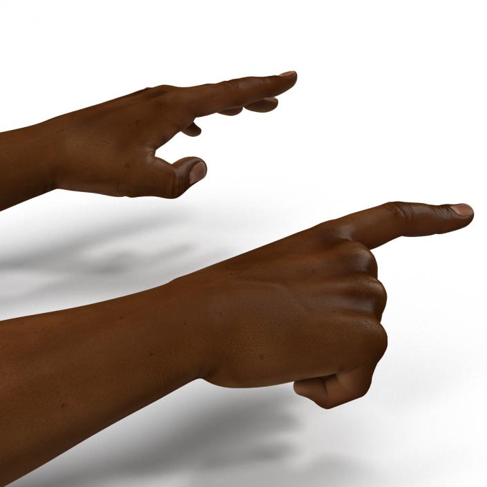 African Man Hands Rigged 3D model