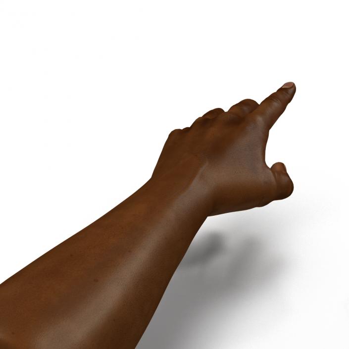 African Man Hands Rigged 3D model