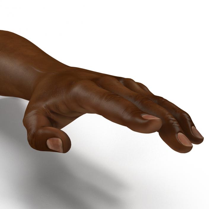 African Man Hands Rigged 3D model