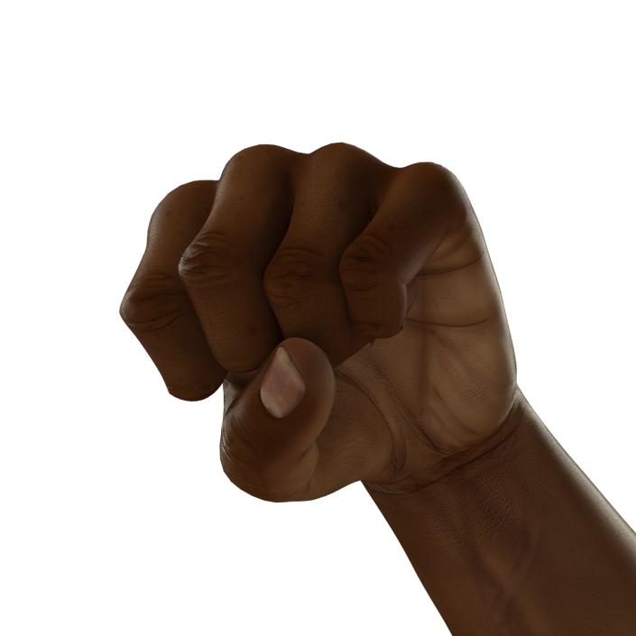 African Man Hands Rigged 3D model