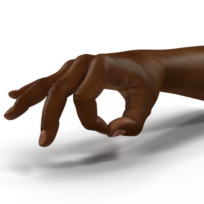 African Man Hands Rigged 3D model