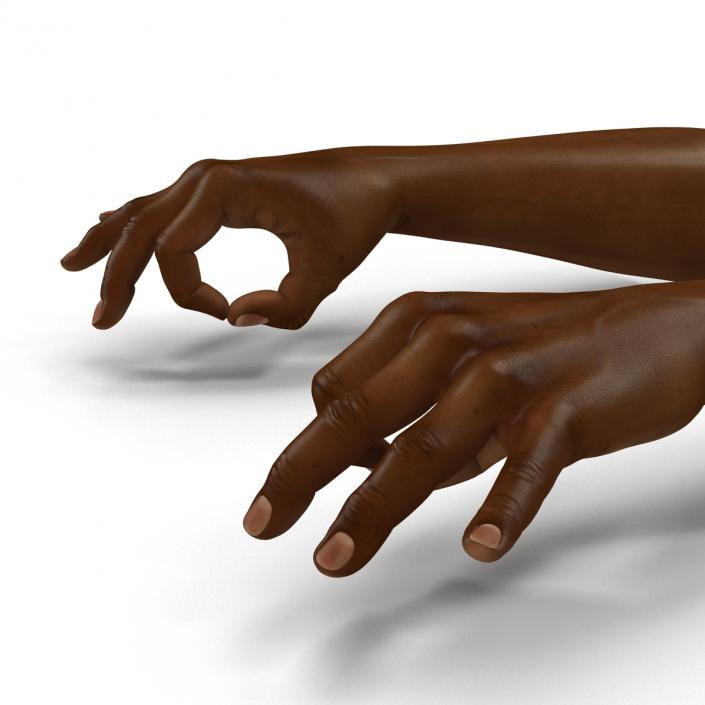 African Man Hands Rigged 3D model