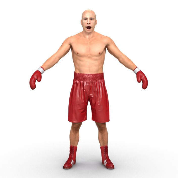 3D Boxer Man Rigged 2 model