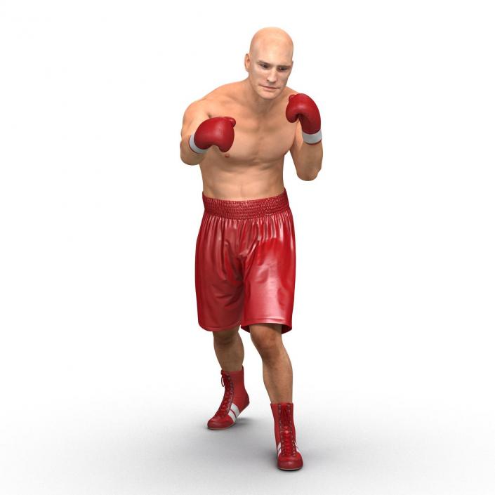 3D Boxer Man Rigged 2 model