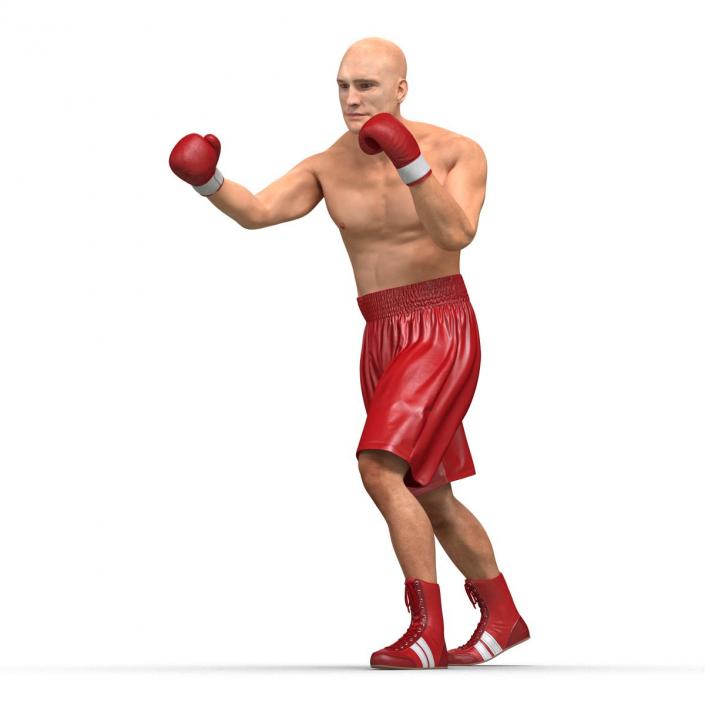 3D Boxer Man Rigged 2 model