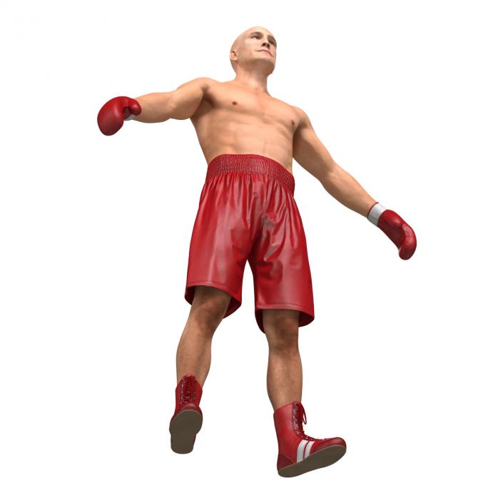 3D Boxer Man Rigged 2 model