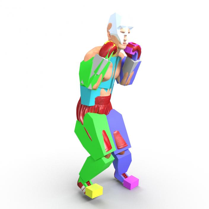 3D Boxer Man Rigged 2 model