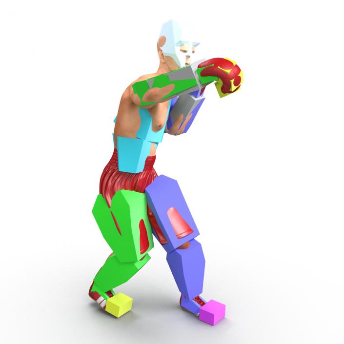 3D Boxer Man Rigged 2 model