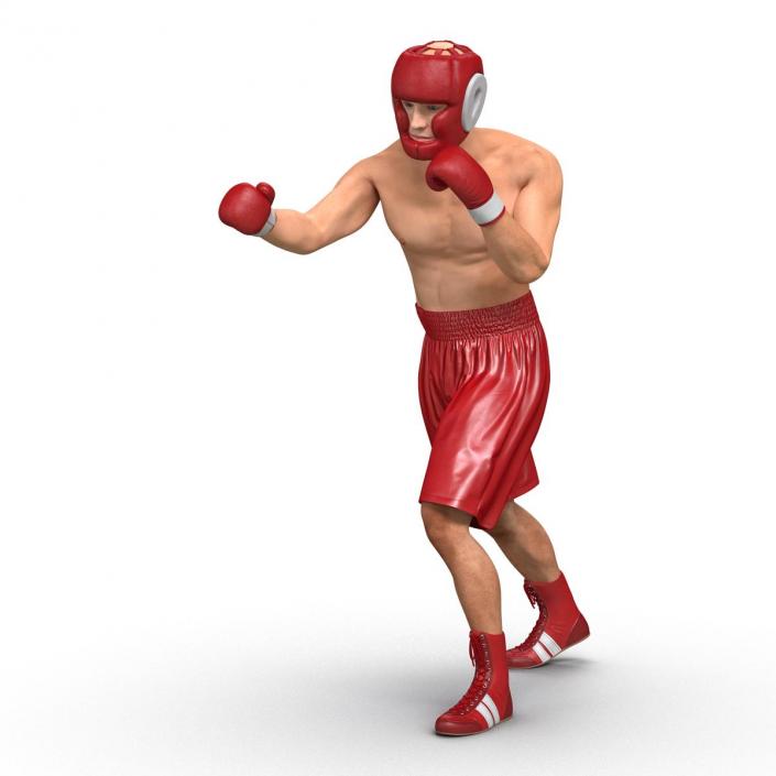 3D Boxer Man Pose 3