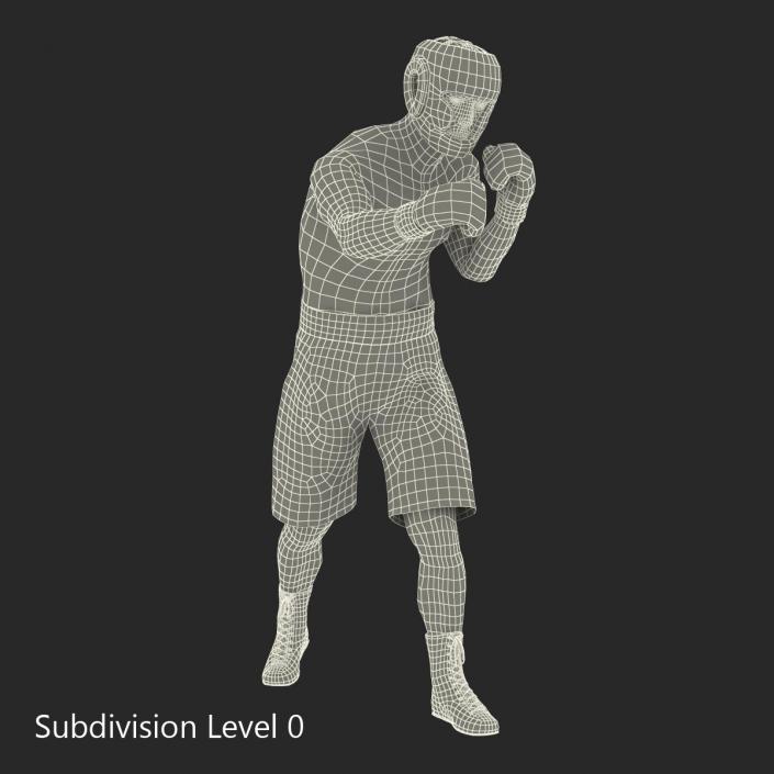 3D Boxer Man Pose 3