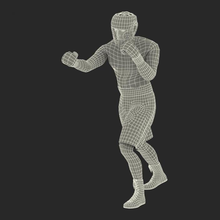 3D Boxer Man Pose 3