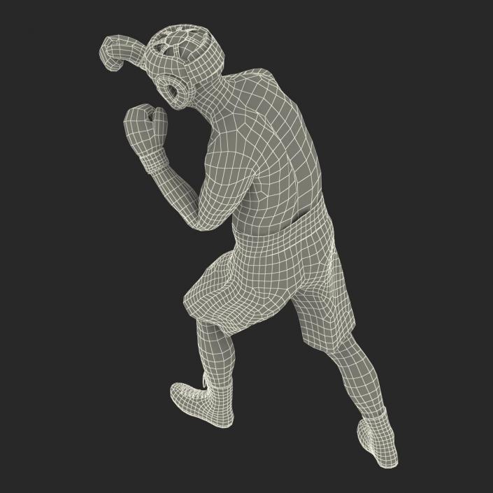 3D Boxer Man Pose 3