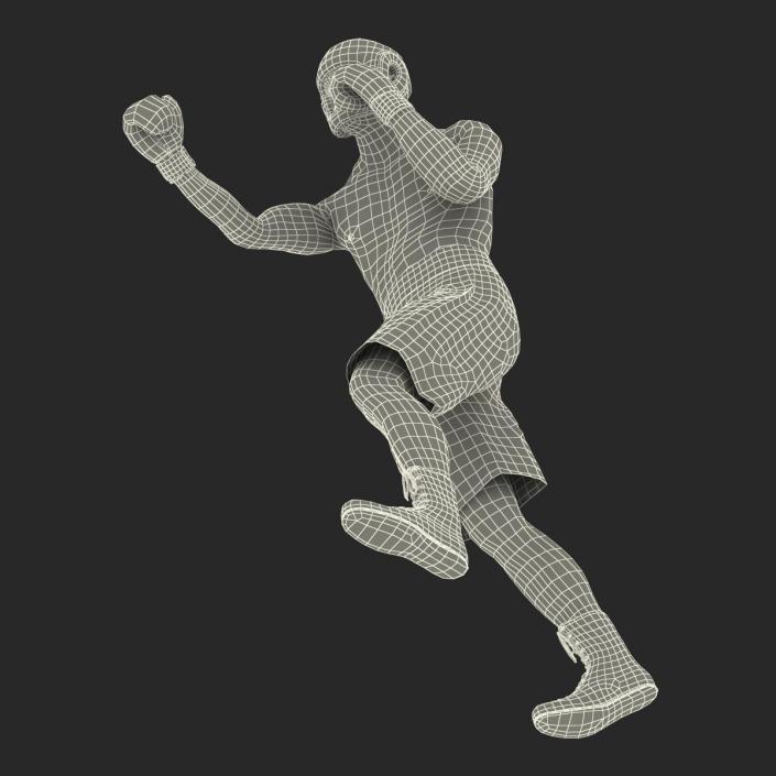 3D Boxer Man Pose 3