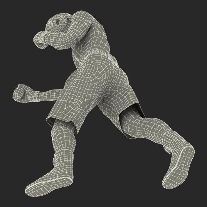 3D Boxer Man Pose 3