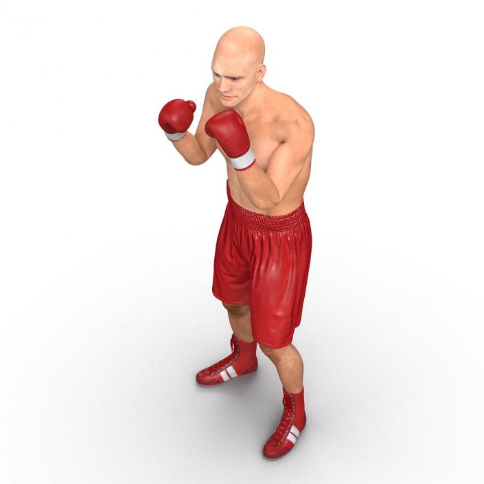 3D Boxer Man 2 Pose 2 model