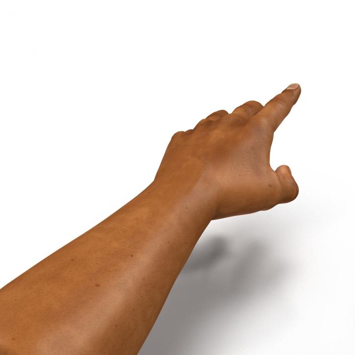 3D African Man Hands 2 Rigged