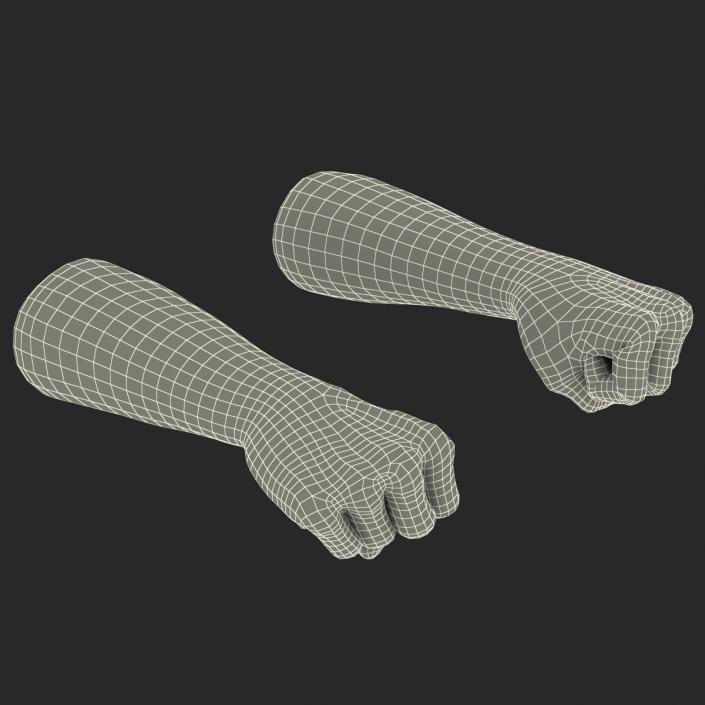 3D African Man Hands 2 Rigged