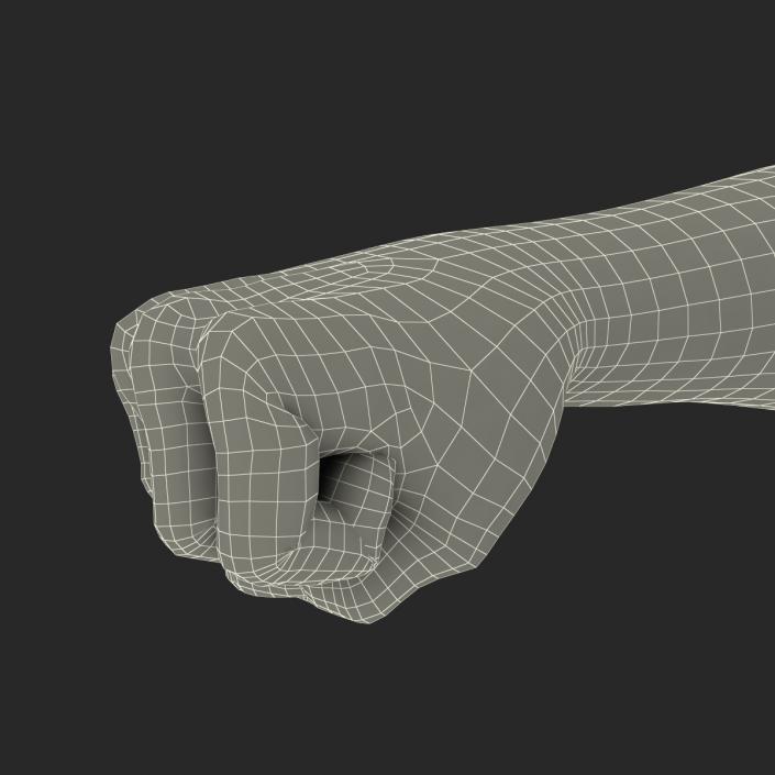 3D African Man Hands 2 Rigged