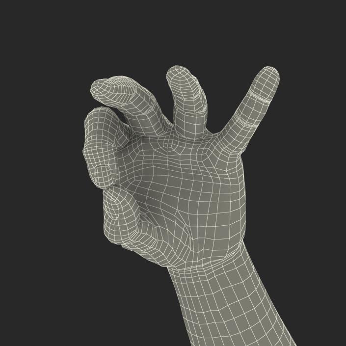 3D African Man Hands 2 Rigged