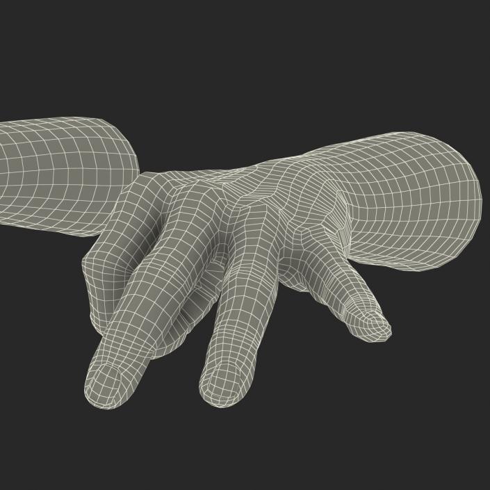 3D African Man Hands 2 Rigged