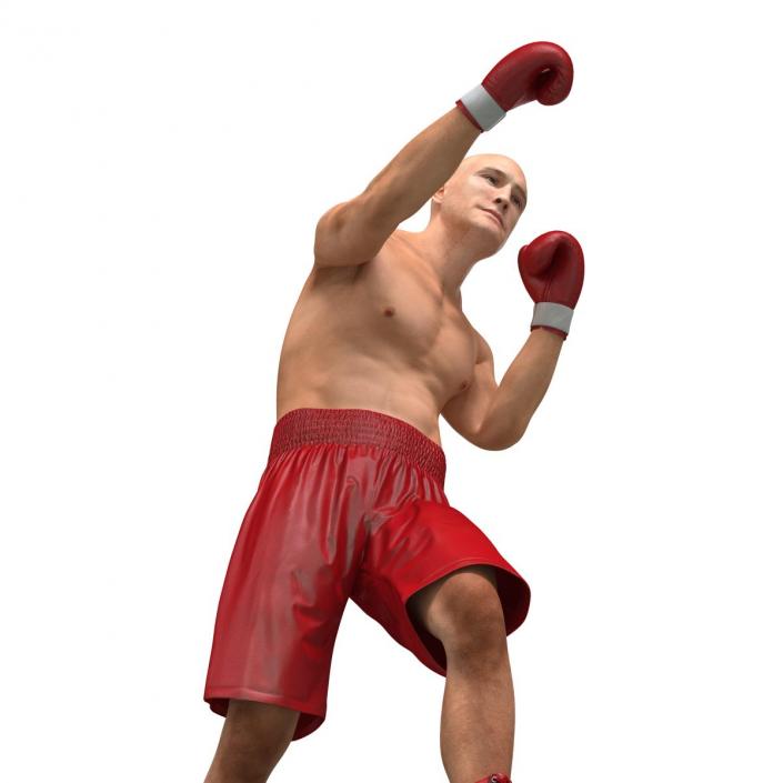 3D Boxer Man 2 Pose 3 model