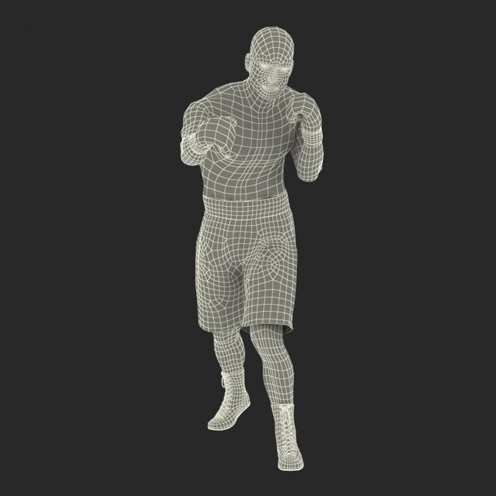 3D Boxer Man 2 Pose 3 model