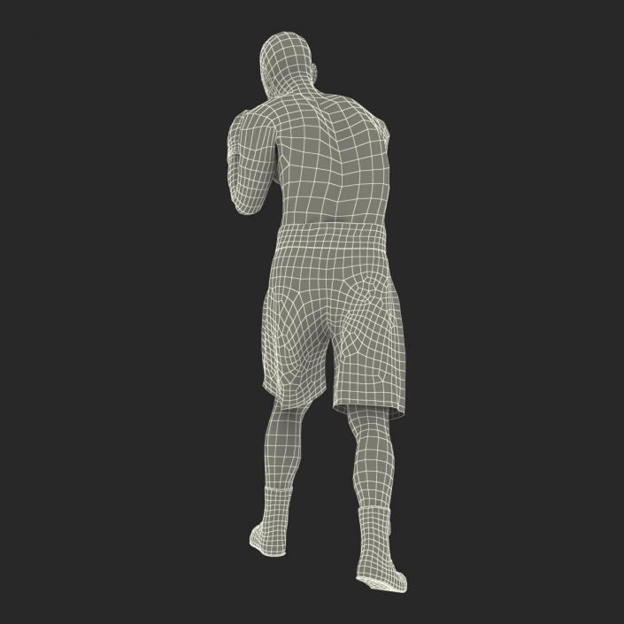 3D Boxer Man 2 Pose 3 model