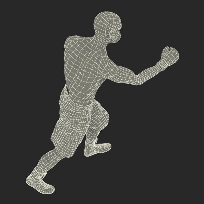 3D Boxer Man 2 Pose 3 model