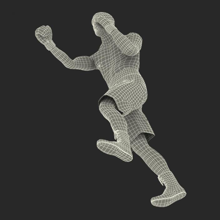 3D Boxer Man 2 Pose 3 model