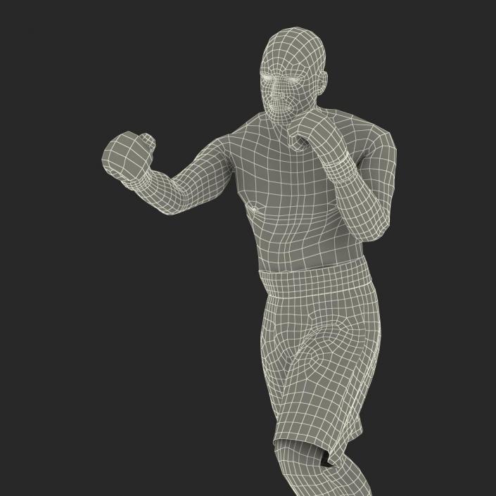 3D Boxer Man 2 Pose 3 model